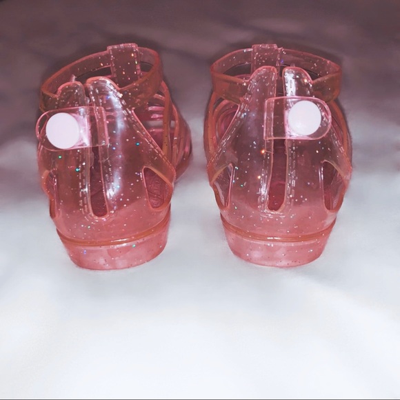 LILO Pink Sparkle Jelly Sandals Strawberry